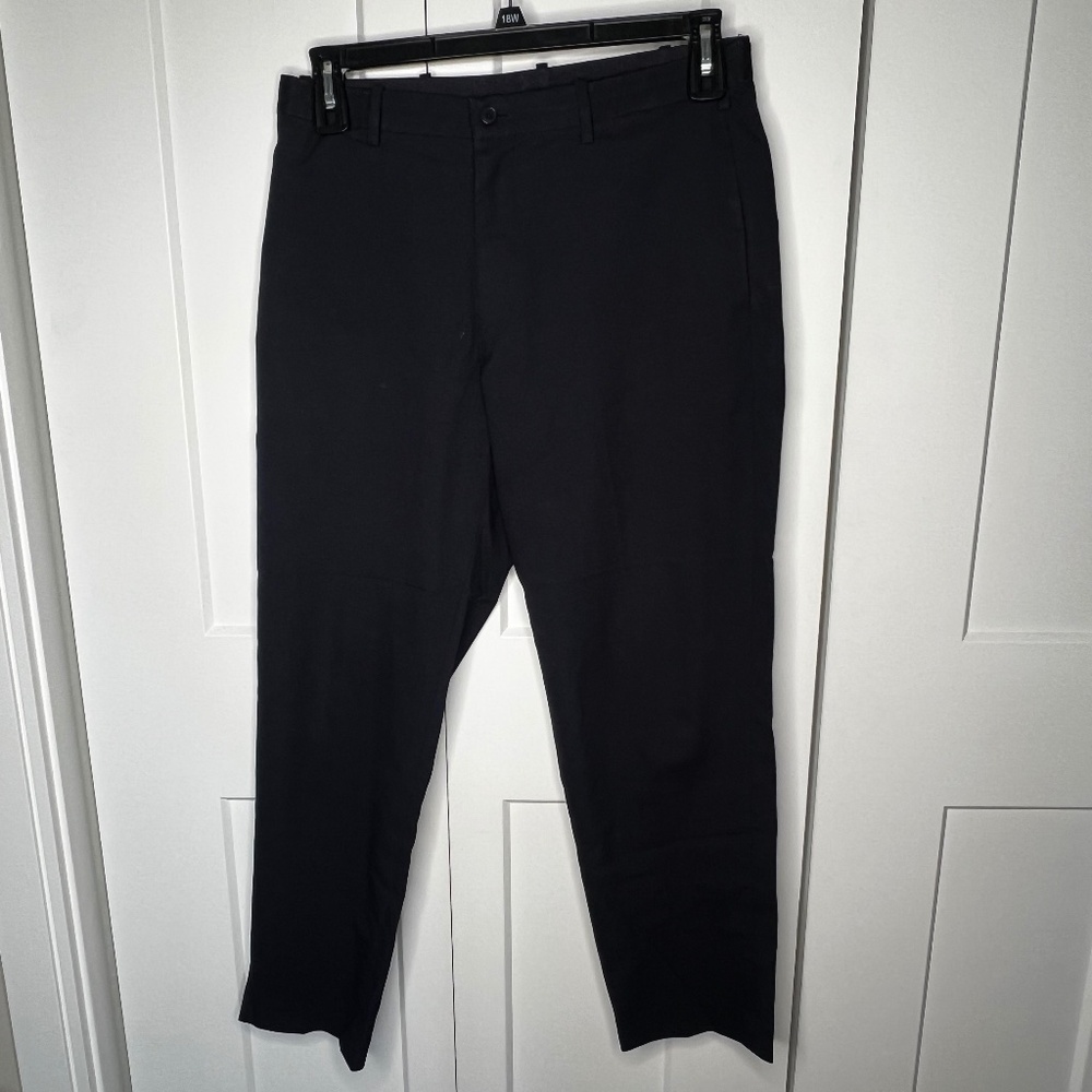 Uniqlo Navy Straight Leg Adjustable Waist Pants Men's Waist Size 30 - 33